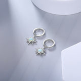 Silver Color Fashion Jewelry Sets with Simulated White Opal Stone