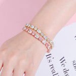 TOPGRILLZ 6mm Bracelets High Quality Round  Cubic Zirconia Women