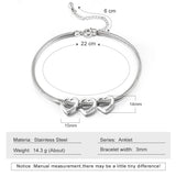 Personalized Stainless Steel Heart Beads