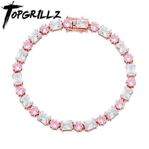 TOPGRILLZ 6mm Bracelets High Quality Round  Cubic Zirconia Women