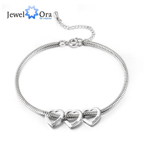 Personalized Stainless Steel Heart Beads