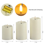 3Pcs/Set Remote Control LED Flameless Candle Lights