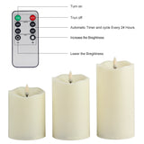 3Pcs/Set Remote Control LED Flameless Candle Lights