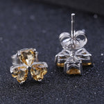 Citrine Heart Gemstone Earrings