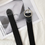 Women Belt Woven Canvas Elastic